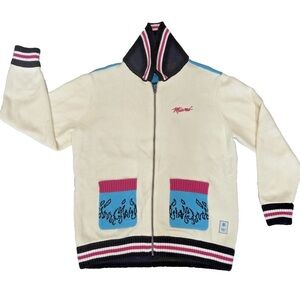 MIAMI HEAT Court Culture Original Vice Knit Cardigan Full Zip Sweater Size XL